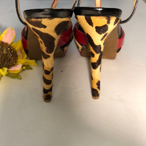 Gianni Bini Calf Hair Leopard Heels - Picture 2 of 7